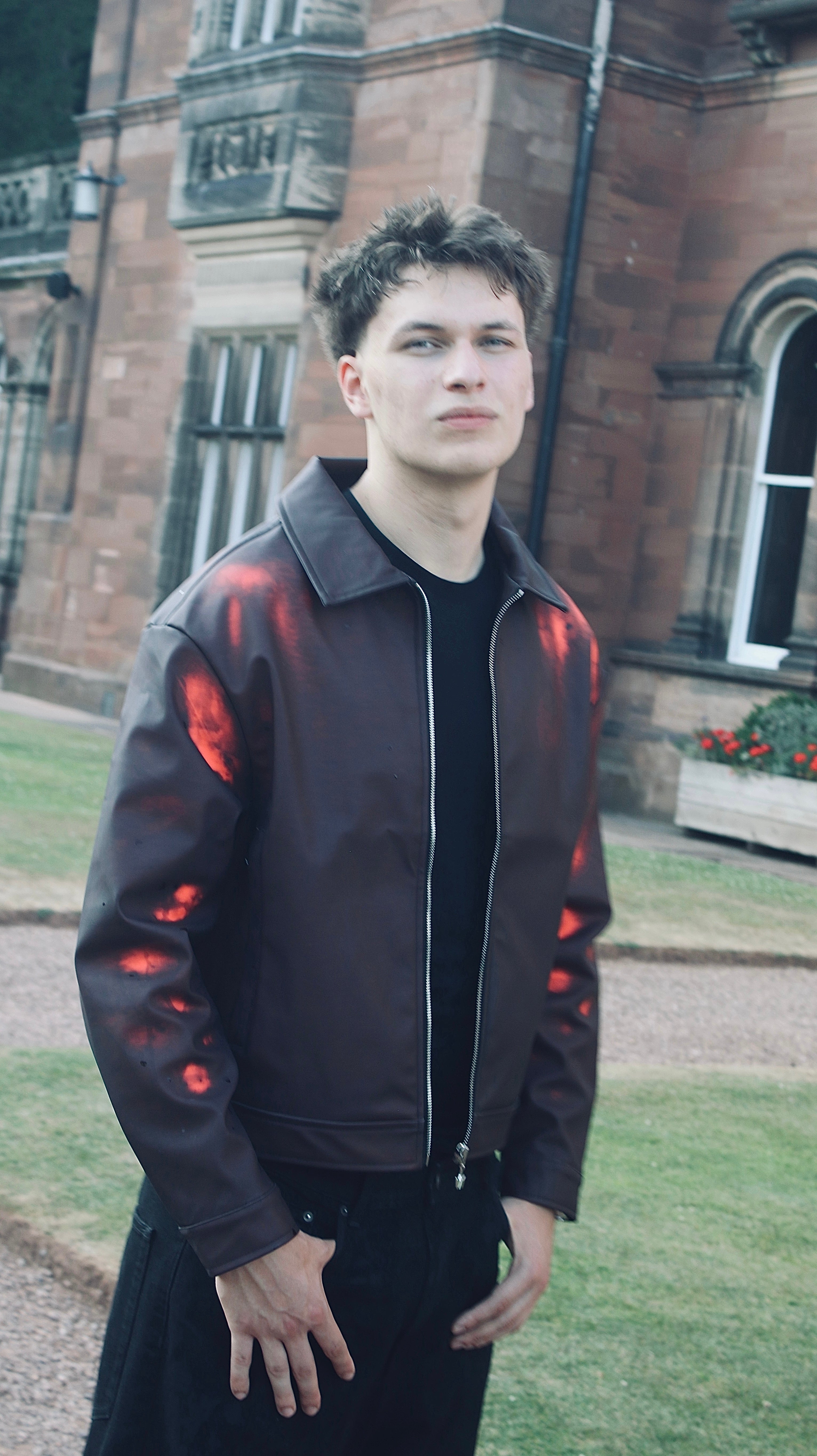 Cain Crimson Leather Jacket